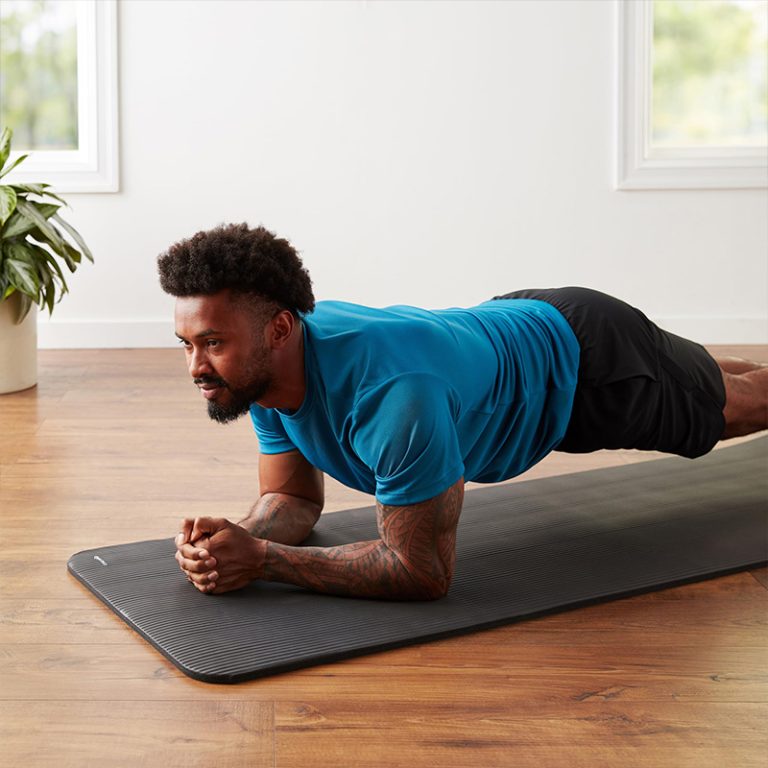 Basics 1 2 Inch Extra Thick Exercise Yoga Mat with Carrying Strap, Cushioned Support, for Fitness and Gym Workouts1